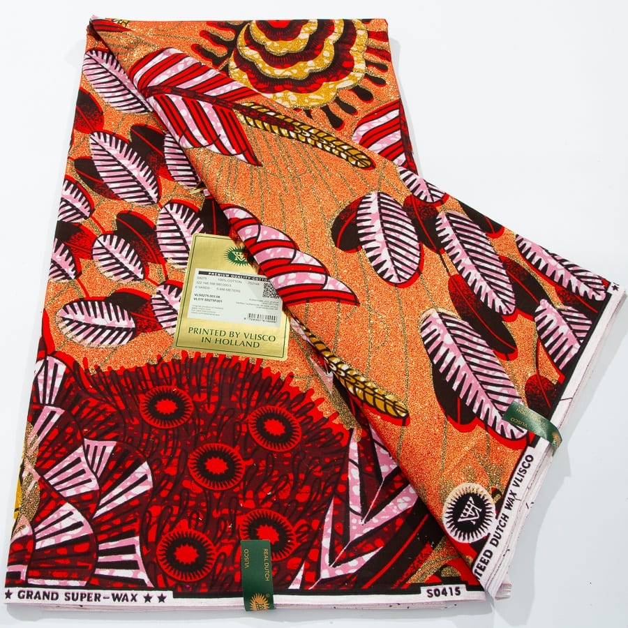 [codex-media-0] African Wax Print Fabric 6 Yards | Double-Sided Party Material image 1