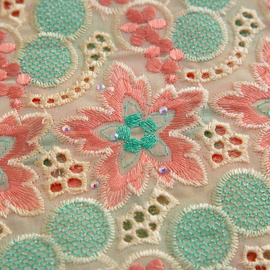 [codex-media-14] Swiss Voile Lace Fabric with Rhinestones, African Cotton Lace Fabric for Sewing Wedding Party/Prom Dresses image 15
