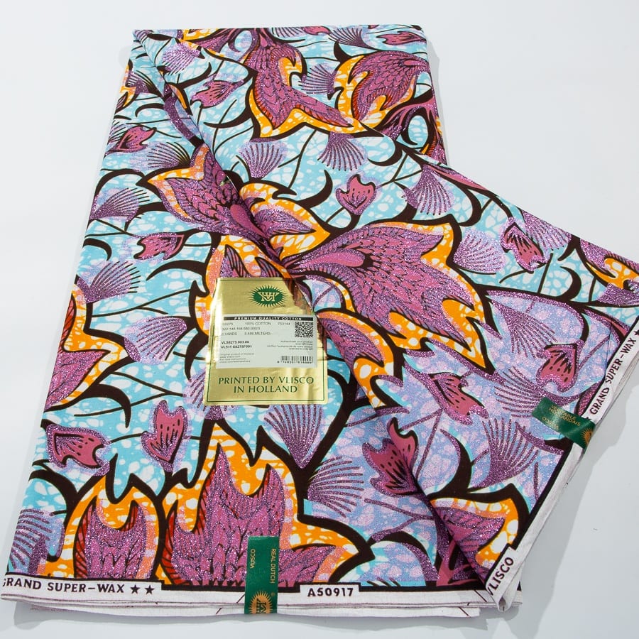 [codex-media-3] African Wax Print Fabric 6 Yards | Double-Sided Party Material image 4