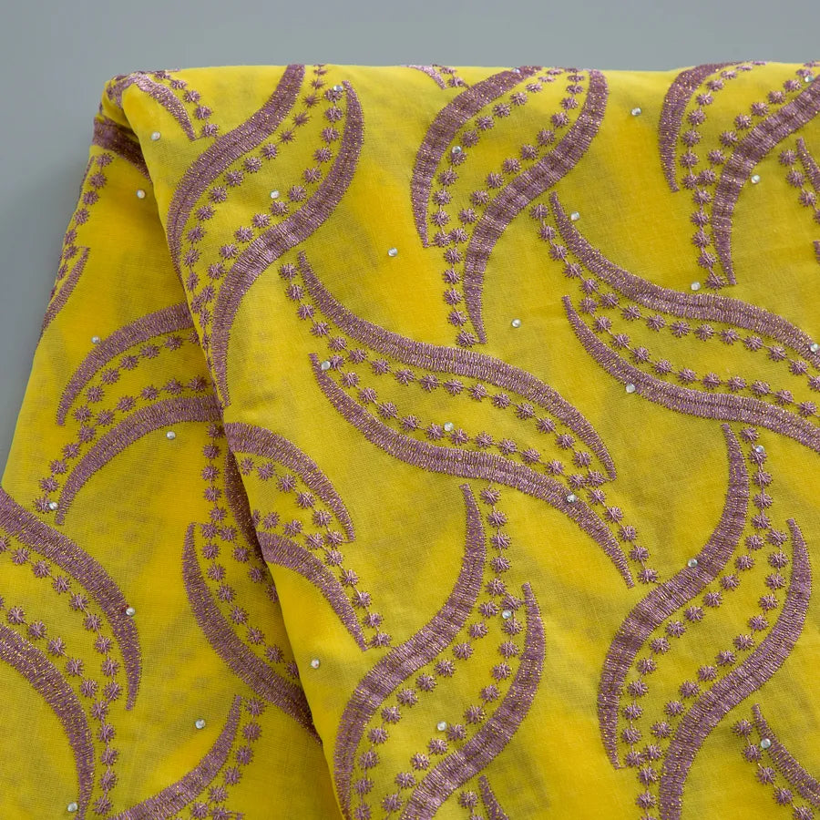 [codex-media-5] Swiss Voile Lace Fabric with Rhinestones | 5 Yards/pc African Cotton Lace Fabric image 6