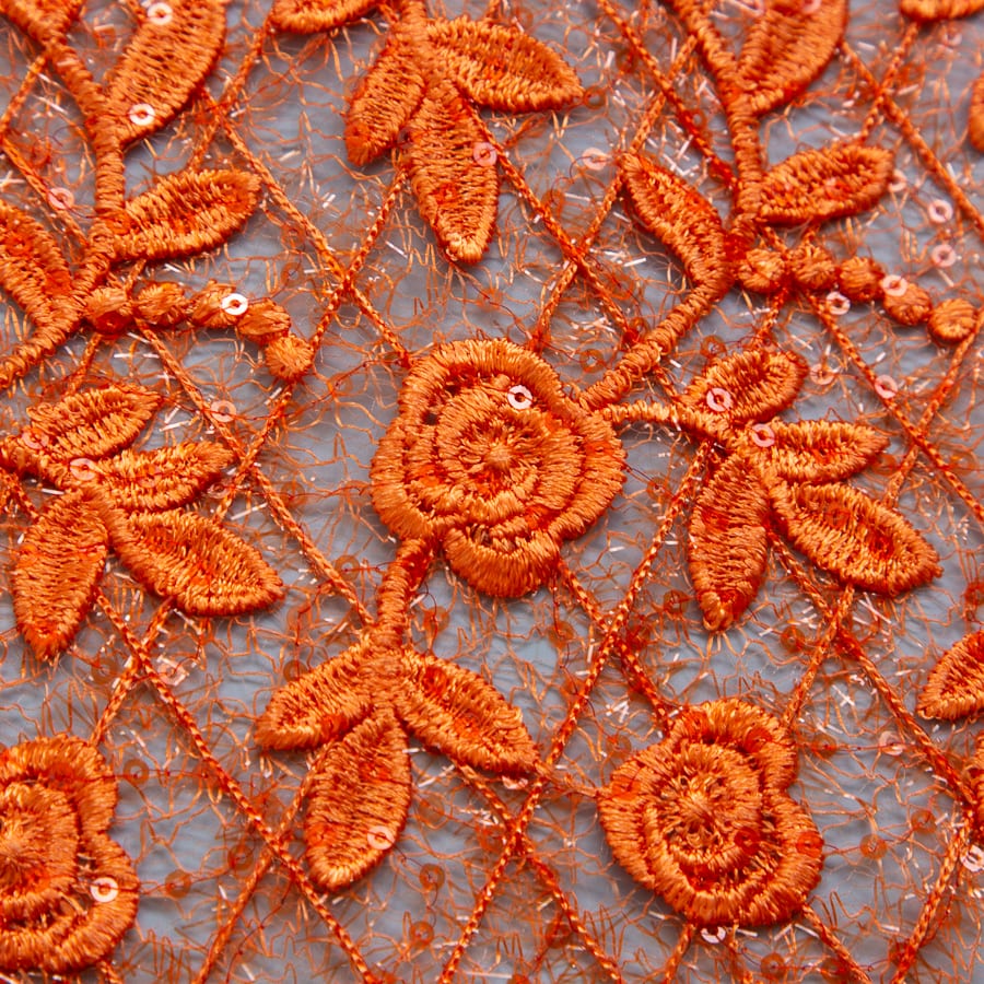 [codex-media-7] French Mesh Lace Fabric with Sequins | 5 Yards/pc African Net Lace Fabric image 8