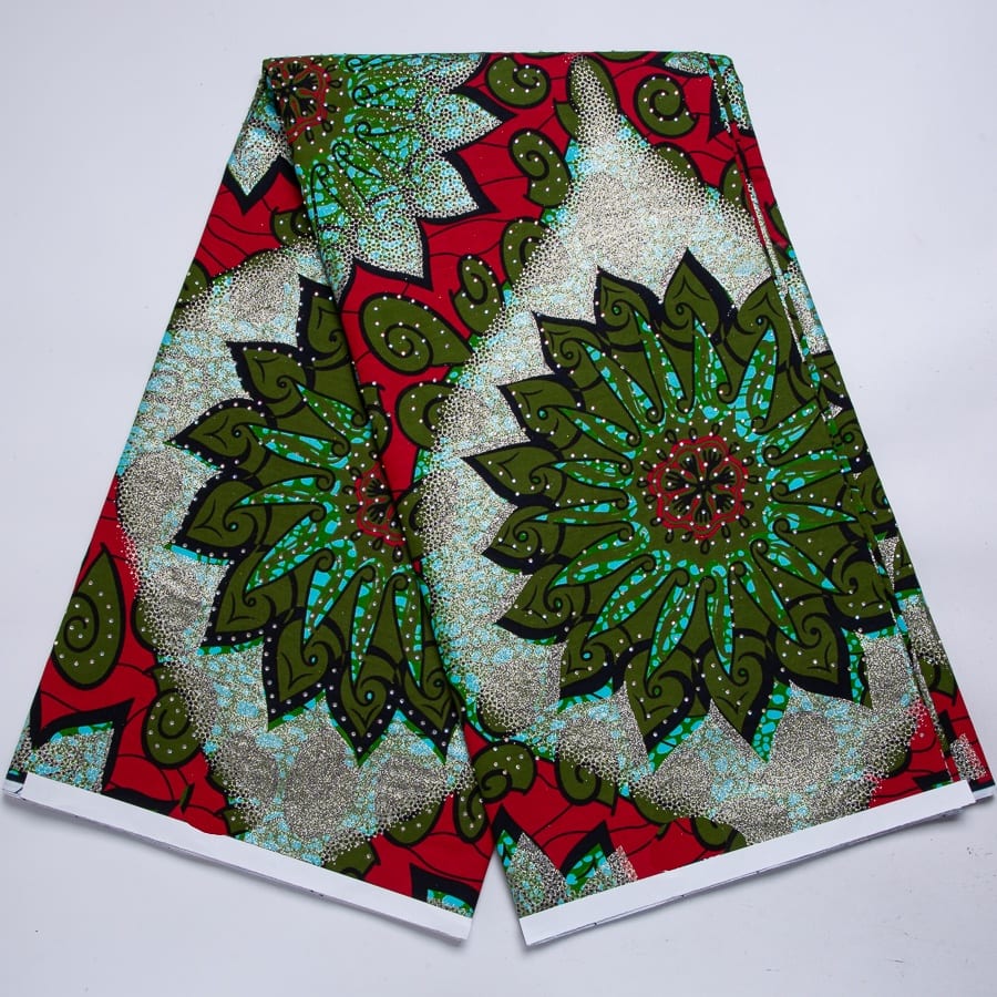 [codex-media-6] African Wax Print Fabric 6 Yards | Double-Sided Party Material image 7