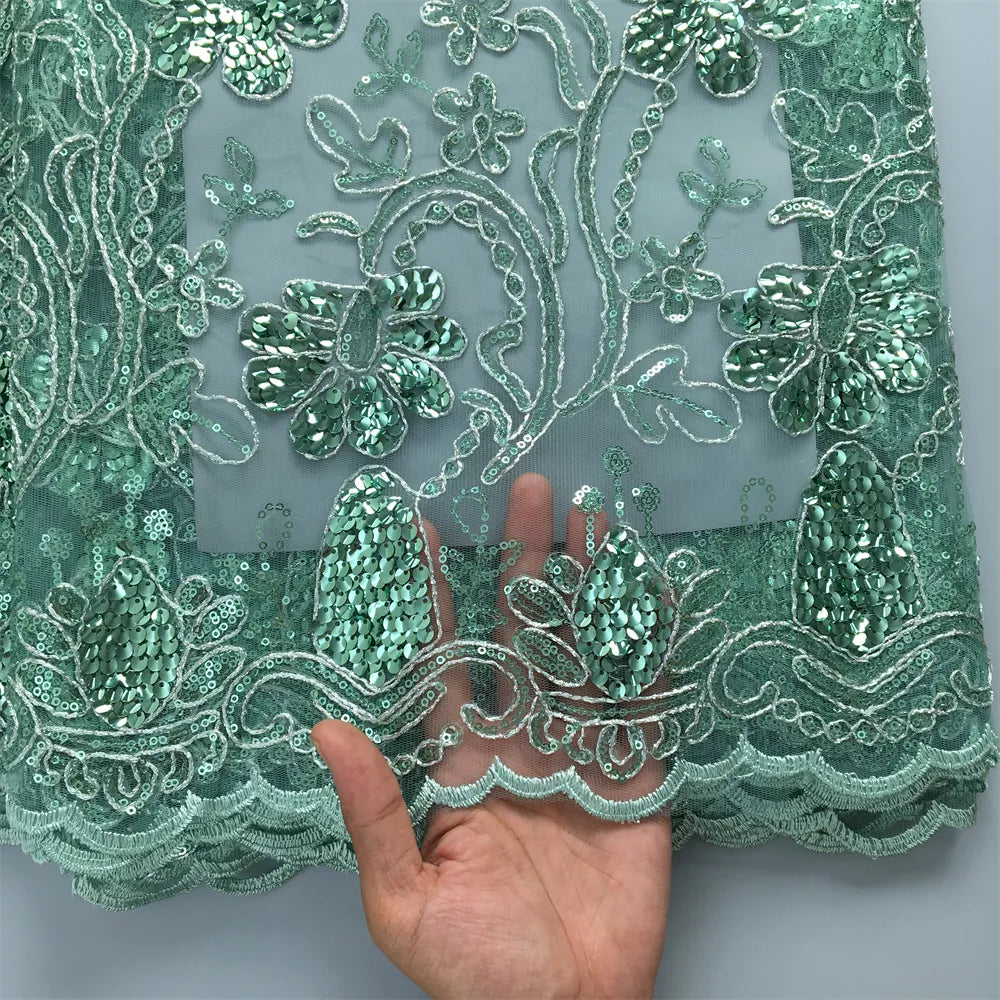 [codex-media-4] African Mesh Lace Fabric 5 Yards | 4931 image 5