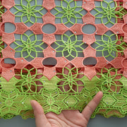 [codex-media-7] African Guipure Cord Lace Fabric with Rhinestones image 8