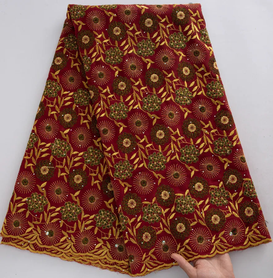 [codex-media-0] Brown Swiss Voile Lace Fabric 5 Yards | 4938 image 1