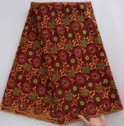 [codex-media-0] Brown Swiss Voile Lace Fabric 5 Yards | 4938 image 1