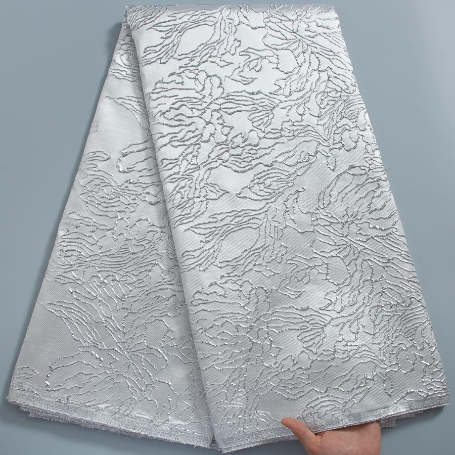 [codex-media-0] African Brocade Lace Fabric, French Jacquard Lace Fabric for Sewing Women Elegant Party Dresses image 1
