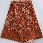 [codex-media-12] Swiss Voile Lace Fabric with Rhinestones | 5 Yards/pc African Cotton Lace Fabric image 13