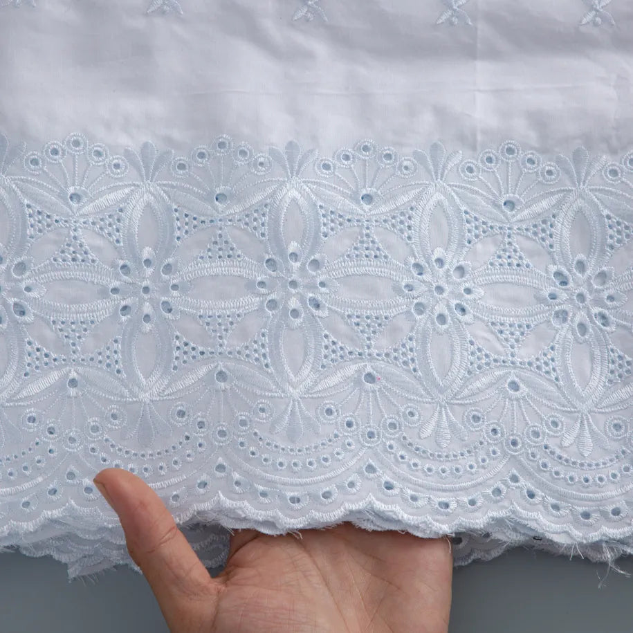 [codex-media-3] Blue Swiss Voile Lace Fabric Men’s Suits Fabric 5 Yards | 4943 image 4