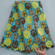 [codex-media-5] Guipure Cord Lace Fabric with Rhinestones | 5 Yards/pc Nigerian Water Soluble Lace Fabric image 6