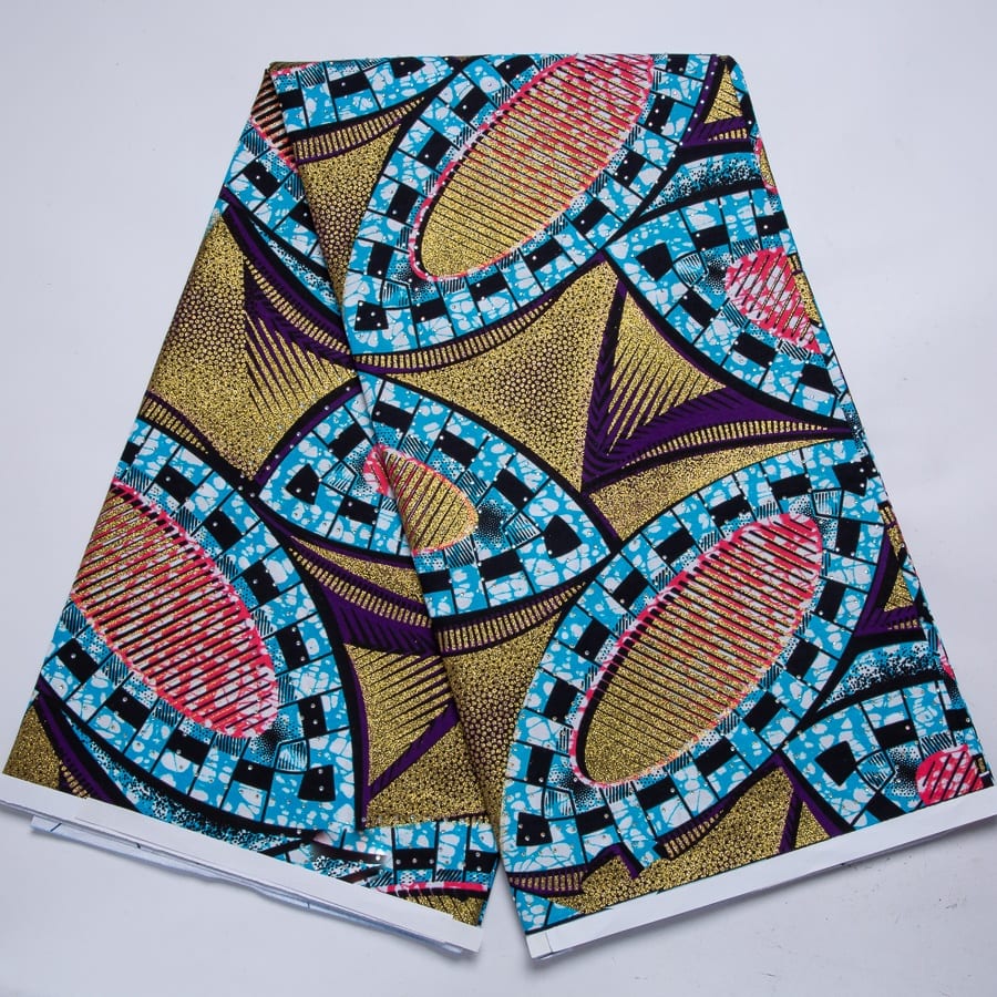 [codex-media-4] African Wax Print Fabric 6 Yards | Double-Sided Party Material image 5