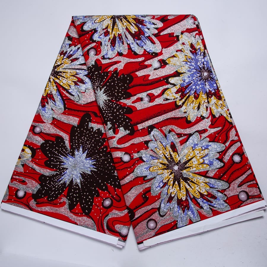 [codex-media-5] African Wax Print Fabric 6 Yards | Double-Sided Party Material image 6