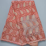 [codex-media-9] Afarican Guipure Cord Lace Fabric with Sequins, Nigerian Water Soluble Lace Fabric for Sewing Party Dresses image 10