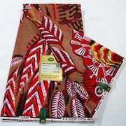 [codex-media-12] African Wax Print Fabric 6 Yards | Double-Sided Party Material image 13