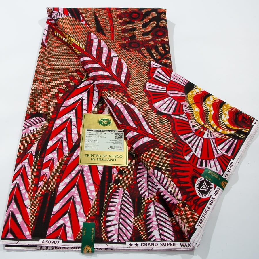[codex-media-12] African Wax Print Fabric 6 Yards | Double-Sided Party Material image 13