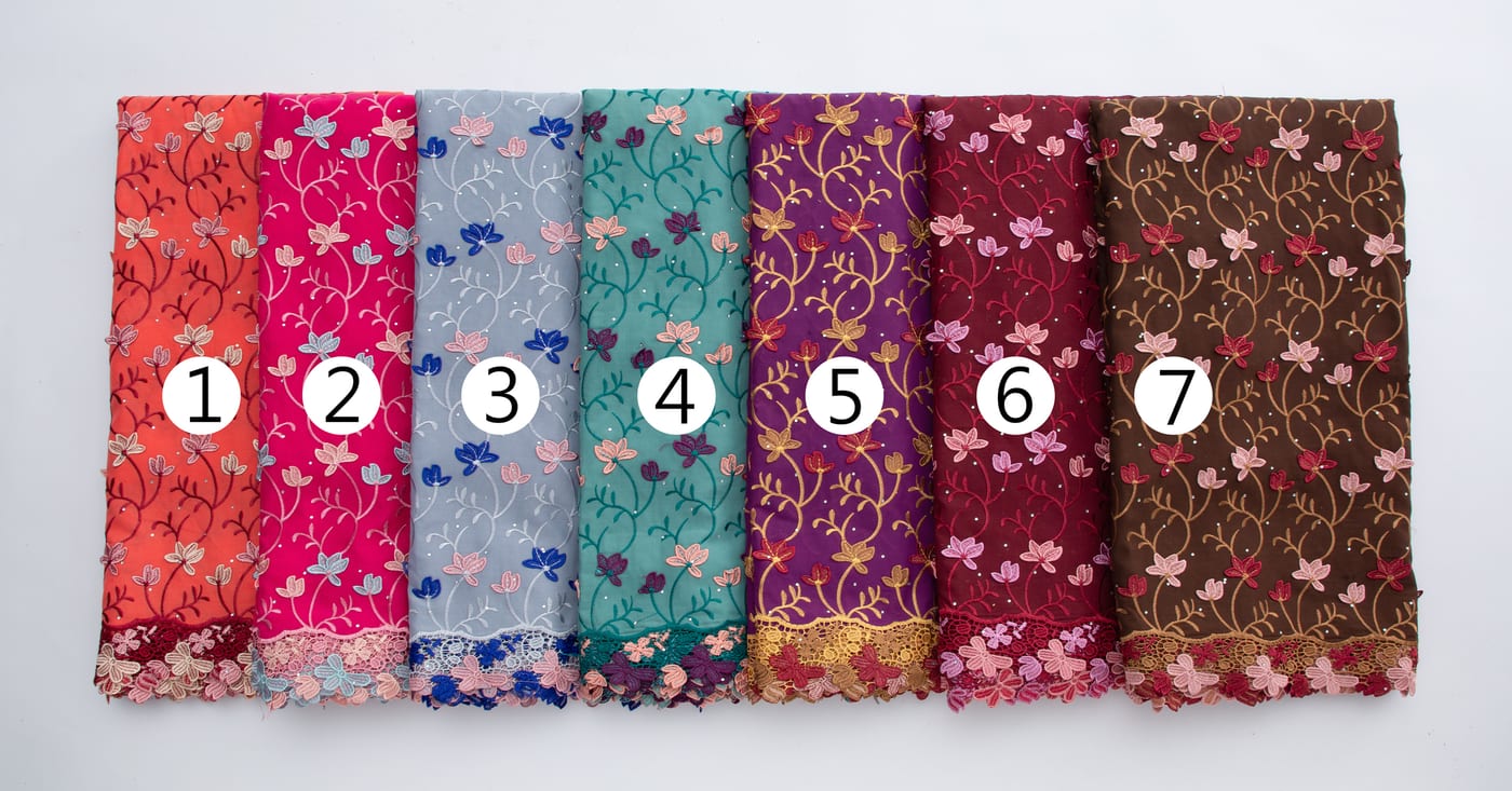 [codex-media-14] Swiss Voile Lace Fabric with Rhinestones | 5 Yards/pc African Cotton Lace Fabric image 15