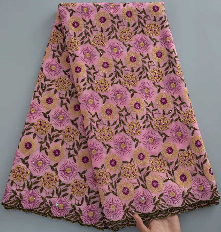 [codex-media-6] Brown Swiss Voile Lace Fabric 5 Yards | 4938 image 7