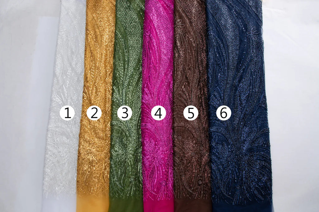 [codex-media-2] Gold African Mesh Lace Fabric Beads 5 Yards | 4933 image 3
