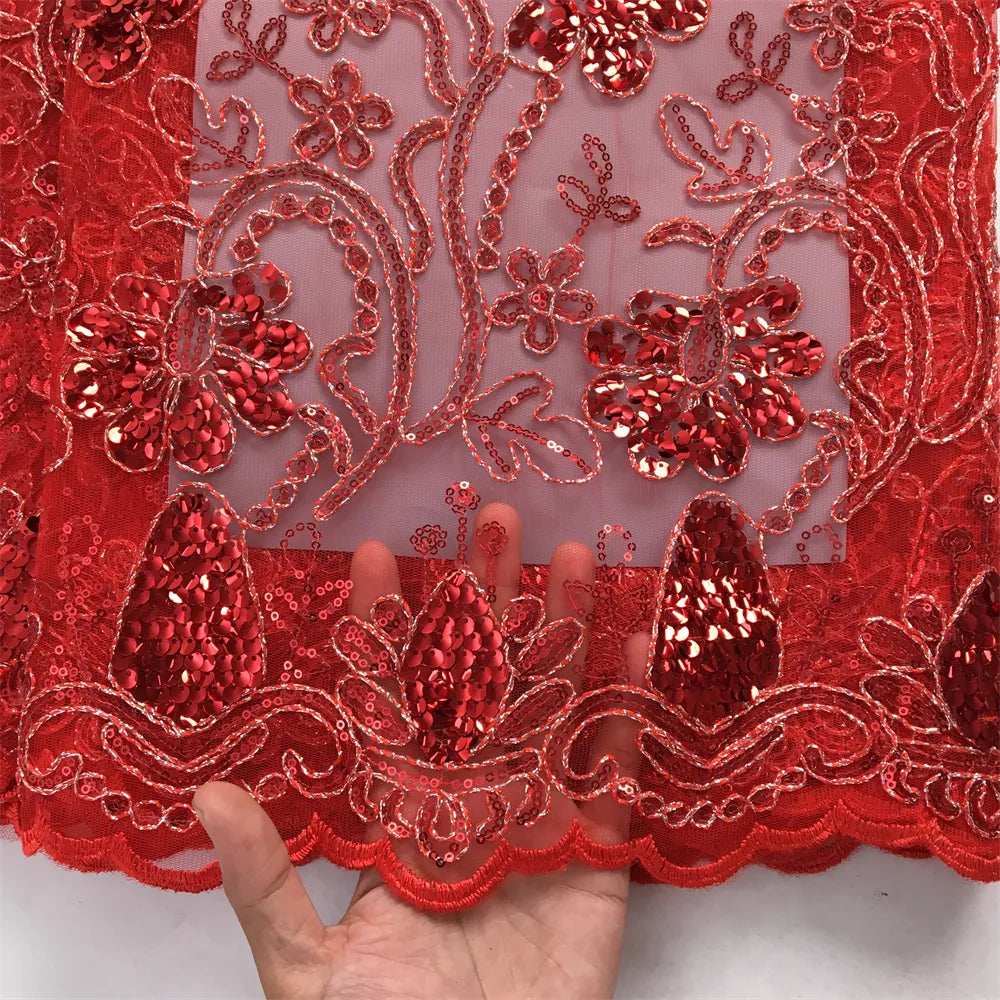 [codex-media-15] African Mesh Lace Fabric 5 Yards | 4931 image 16
