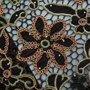 [codex-media-12] Afarican Guipure Cord Lace Fabric with Rhinestones, Nigerian Water Soluble Lace Fabric for Sewing Party Dresses image 13