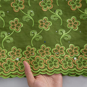 [codex-media-10] Swiss Voile Lace Fabric with Rhinestones | 5 Yards/pc African Cotton Lace Fabric image 11