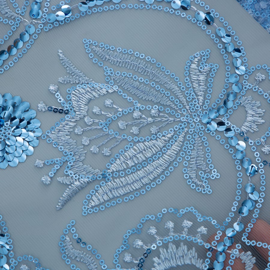 [codex-media-9] African Mesh Lace Fabric, French Net Lace Fabric with Sequins for Sewing Wedding/Party/Prom Dresses image 10