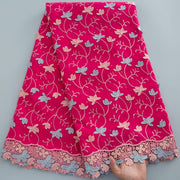 [codex-media-10] Swiss Voile Lace Fabric with Rhinestones | 5 Yards/pc African Cotton Lace Fabric image 11