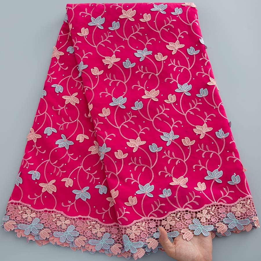 [codex-media-10] Swiss Voile Lace Fabric with Rhinestones | 5 Yards/pc African Cotton Lace Fabric image 11