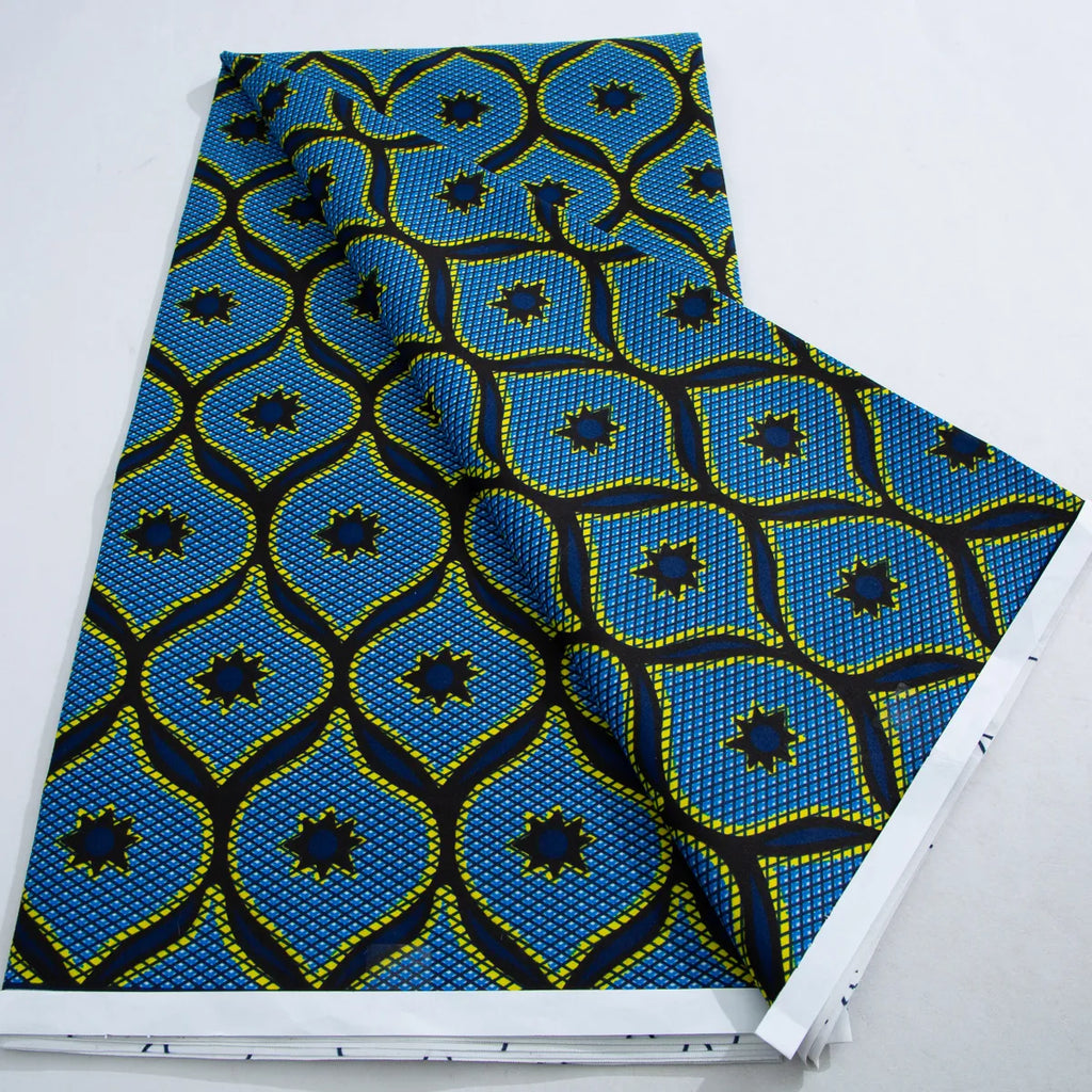 [codex-media-2] African Wax Print Fabric 6 Yards | Double-Sided Party Material image 3