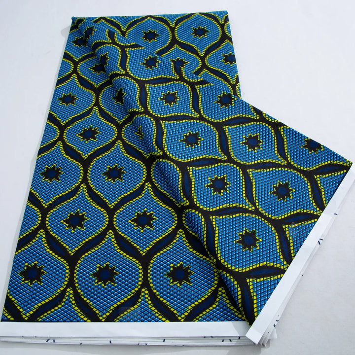 [codex-media-2] African Wax Print Fabric 6 Yards | Double-Sided Party Material image 3