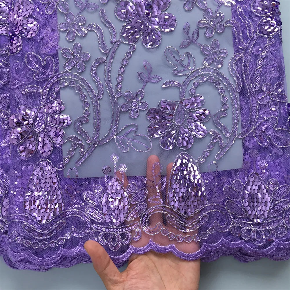 [codex-media-7] African Mesh Lace Fabric 5 Yards | 4931 image 8