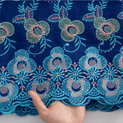 [codex-media-11] Blue Swiss Voile Lace Fabric 5 Yards | 4943 image 12