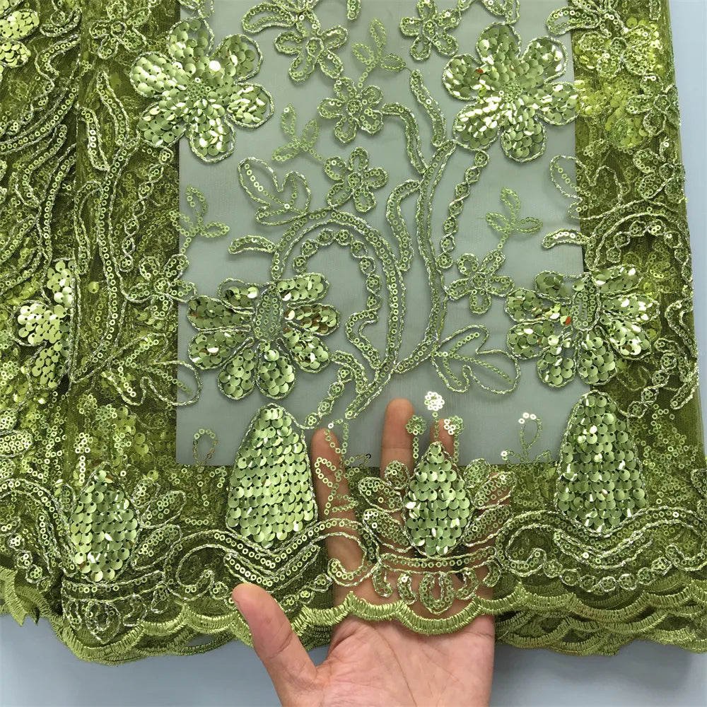 [codex-media-9] African Mesh Lace Fabric 5 Yards | 4931 image 10