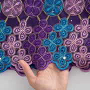 [codex-media-1] Purple Swiss Voile Lace Fabric 5 Yards | 4940 image 2
