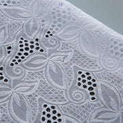 [codex-media-4] White Swiss Voile Lace Fabric with Rhinestones, African Cotton Lace Fabric for Sewing Wedding Party Dresses image 5