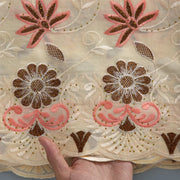 [codex-media-10] Swiss Voile Lace Fabric with Rhinestones | 5 Yards/pc African Cotton Lace Fabric image 11