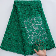 [codex-media-7] African Guipure Cord Lace Fabric with Sequins, Nigerian Water Soluble Lace Fabric for Sewing Wedding/Party/Prom Dresses image 8