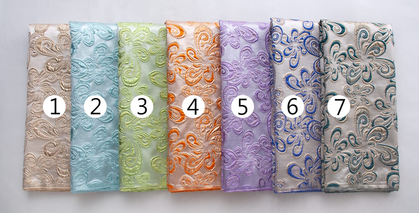 [codex-media-1] African Brocade Lace Fabric | 5 Yards/pc French Jacquard Lace Fabric image 2