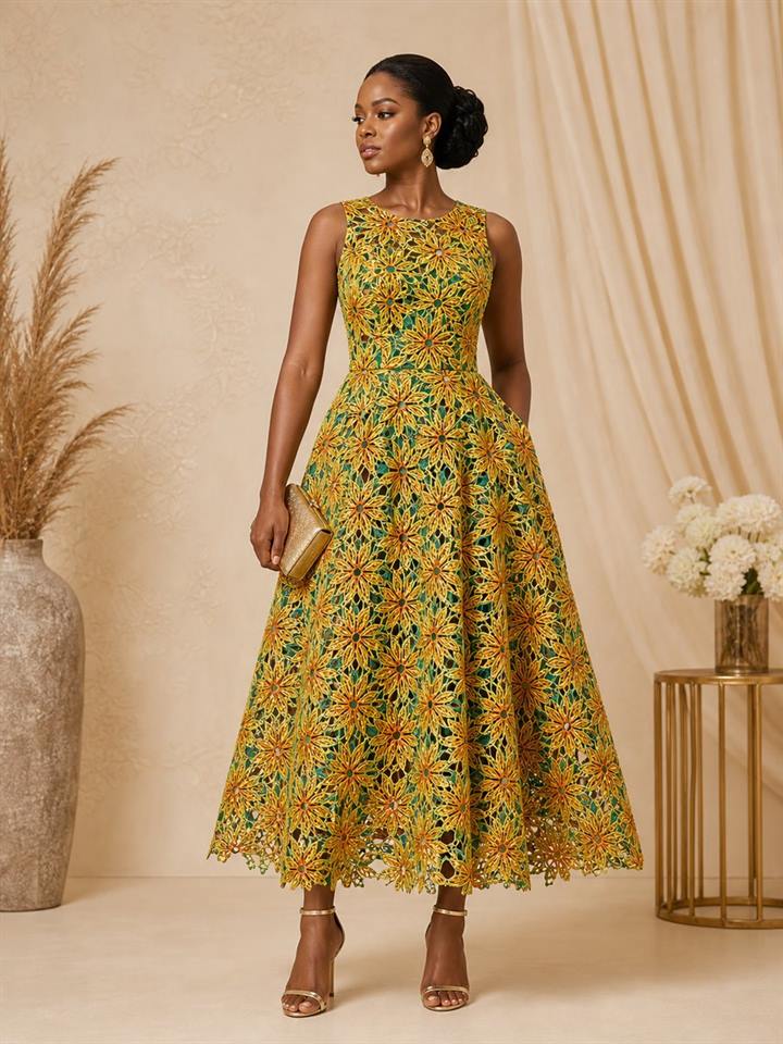 Guipure cord lace look
