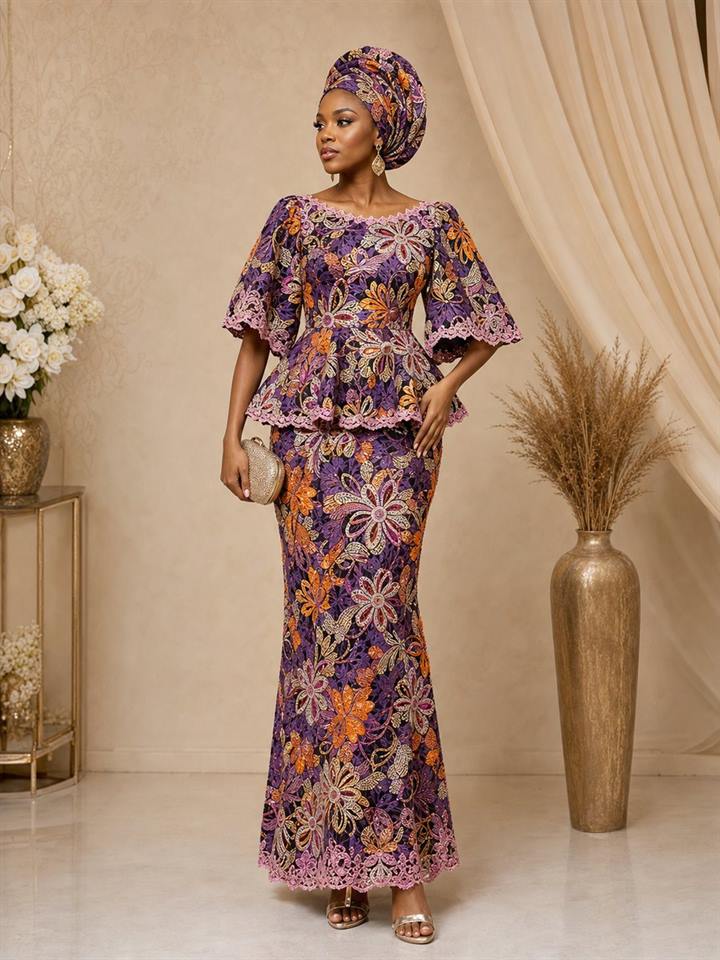 Wax embroidery lace look